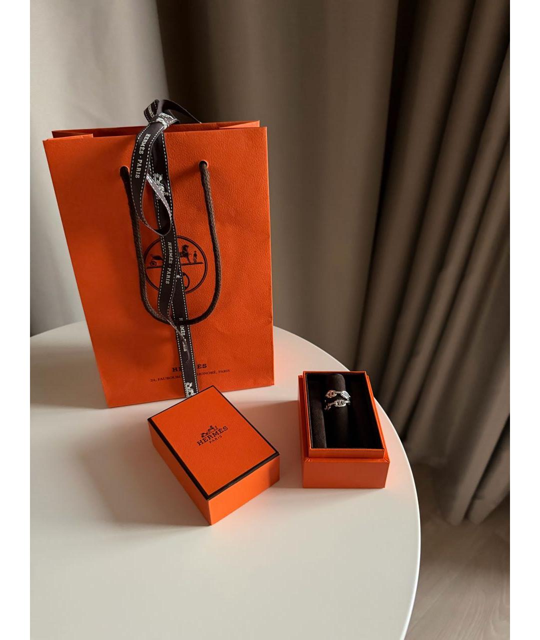 HERMES Серебряное серебряное кольцо, фото 3