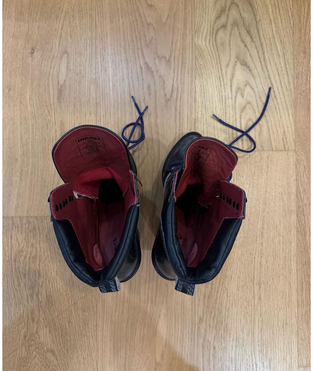 DIESEL Черные кожаные ботильоны, фото 6