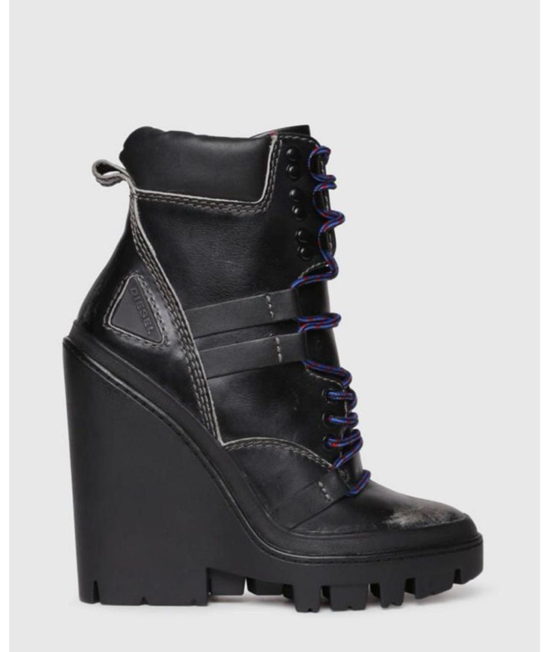 DIESEL Черные кожаные ботильоны, фото 9