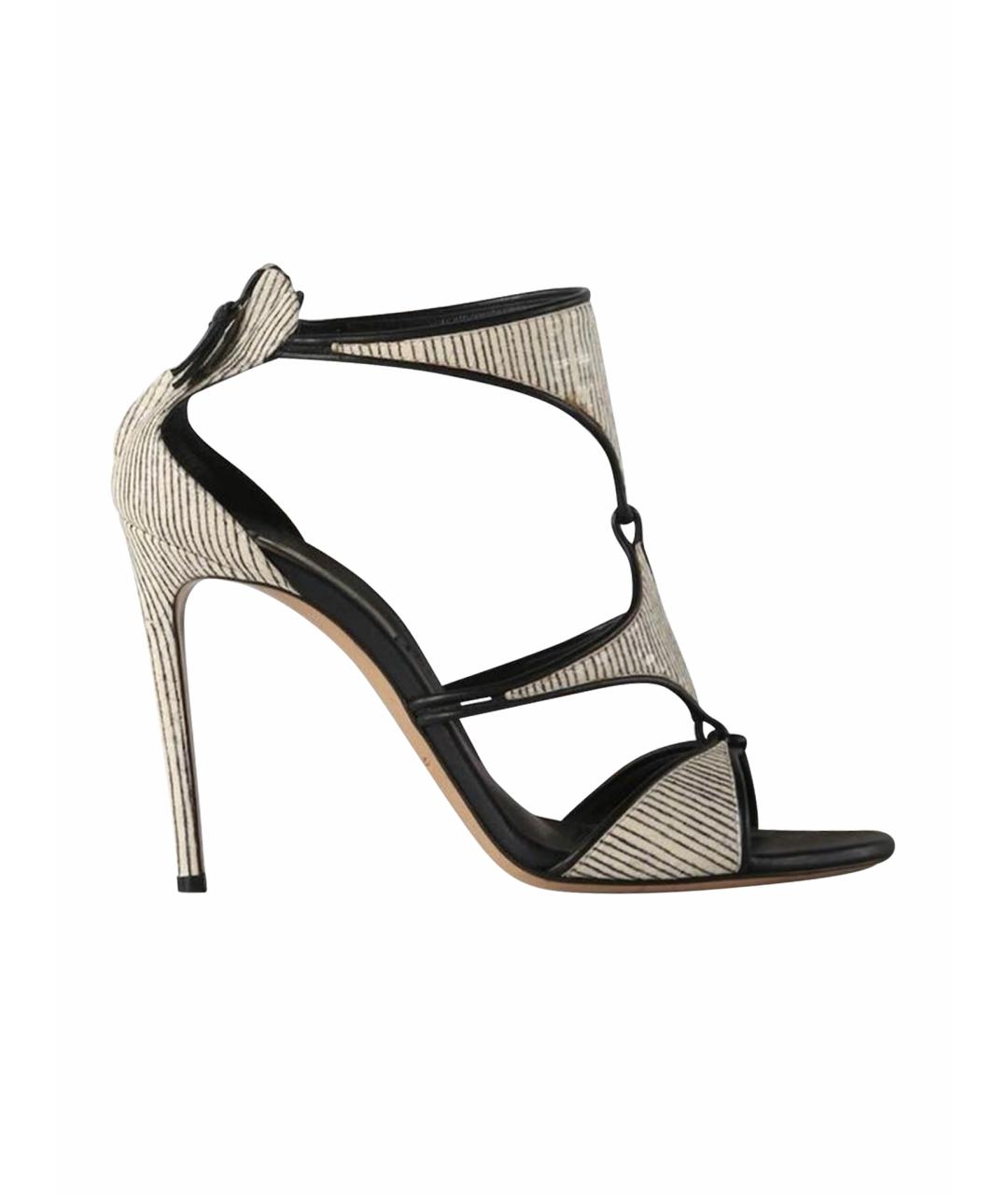 CASADEI Бежевые кожаные босоножки, фото 1