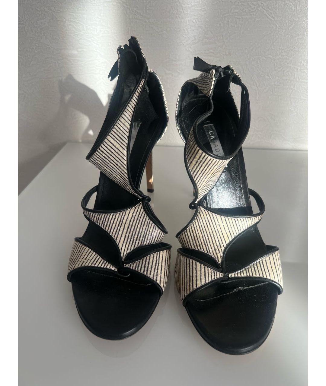 CASADEI Бежевые кожаные босоножки, фото 3