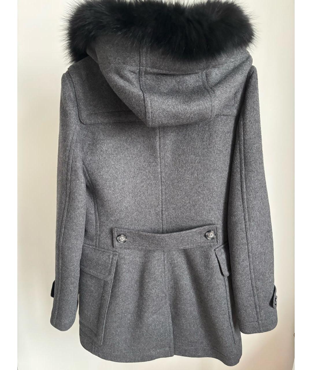 BURBERRY Серое шерстяное пальто, фото 2