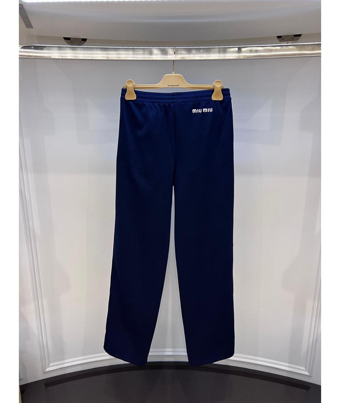 MIU MIU Темно-синие спортивные брюки и шорты, фото 2