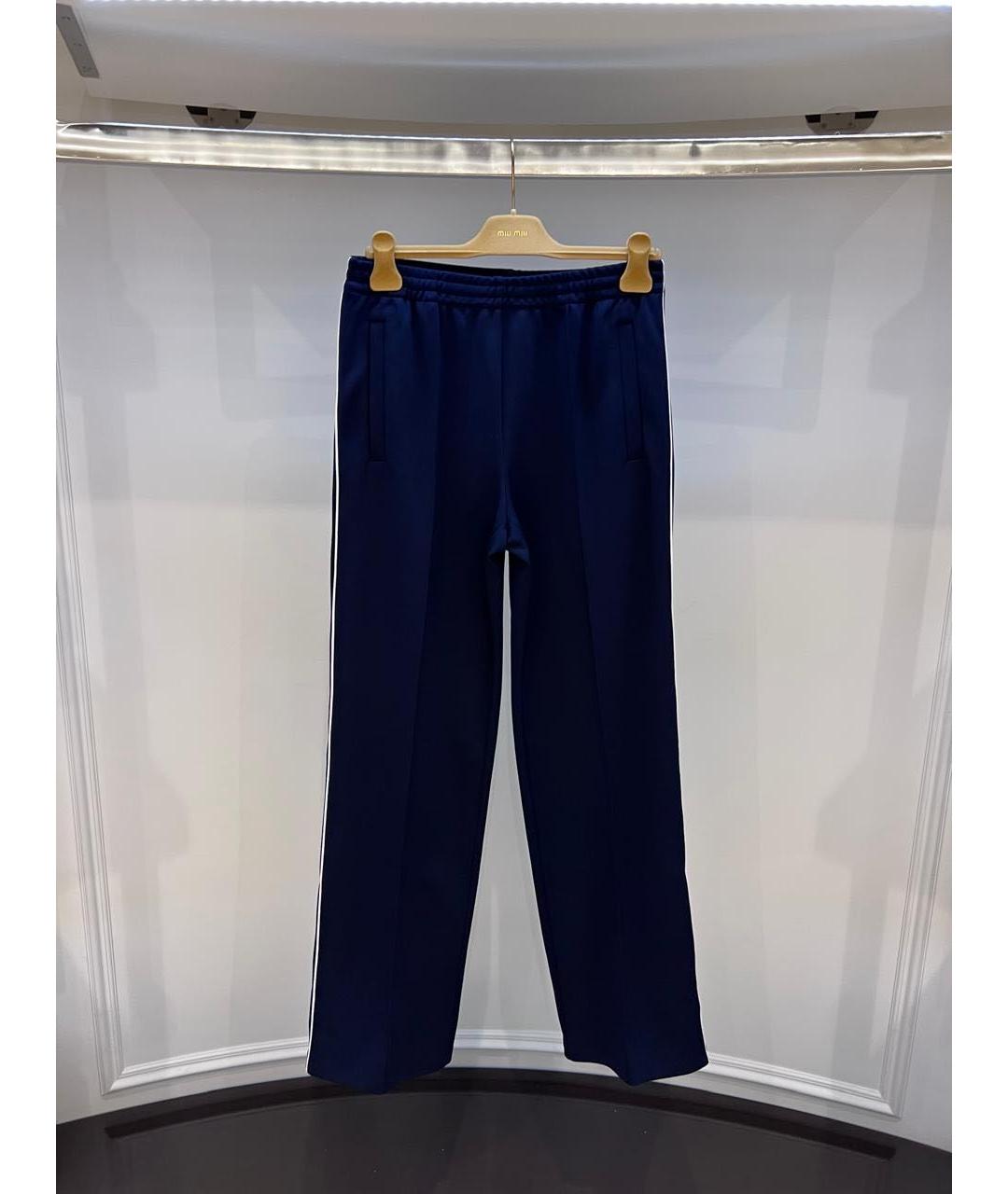 MIU MIU Темно-синие спортивные брюки и шорты, фото 3