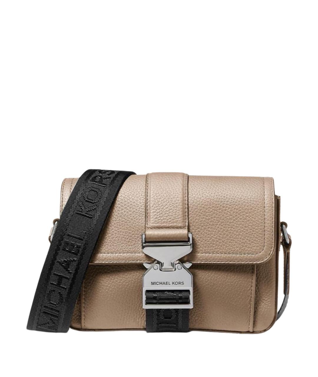 MICHAEL KORS Бежевая кожаная сумка на плечо, фото 1