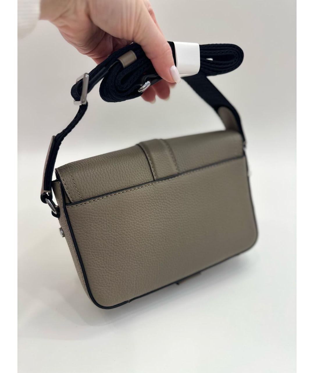 MICHAEL KORS Бежевая кожаная сумка на плечо, фото 5