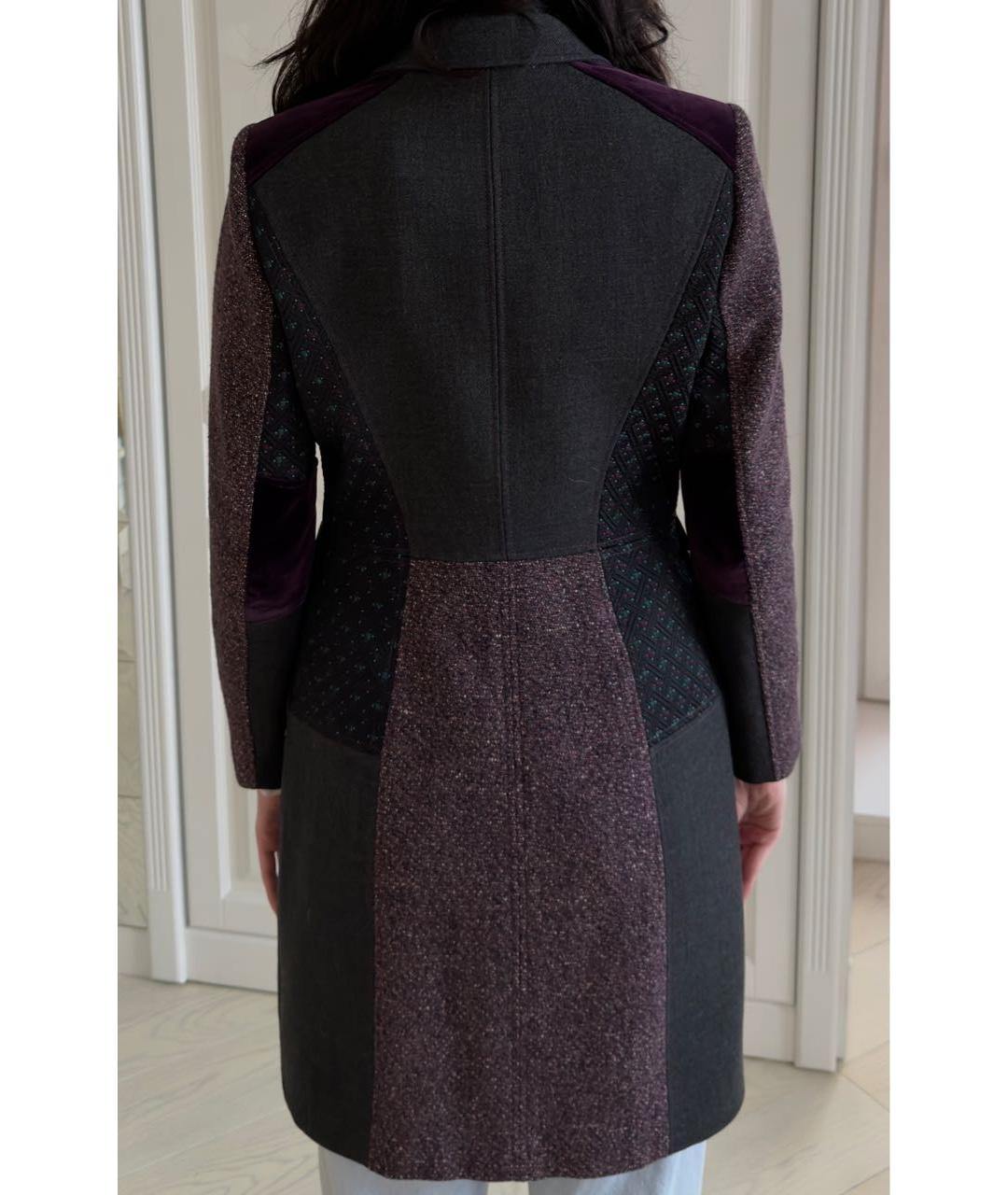 ETRO Фиолетовое шерстяное пальто, фото 2