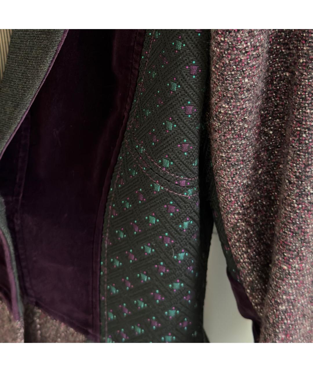 ETRO Фиолетовое шерстяное пальто, фото 4