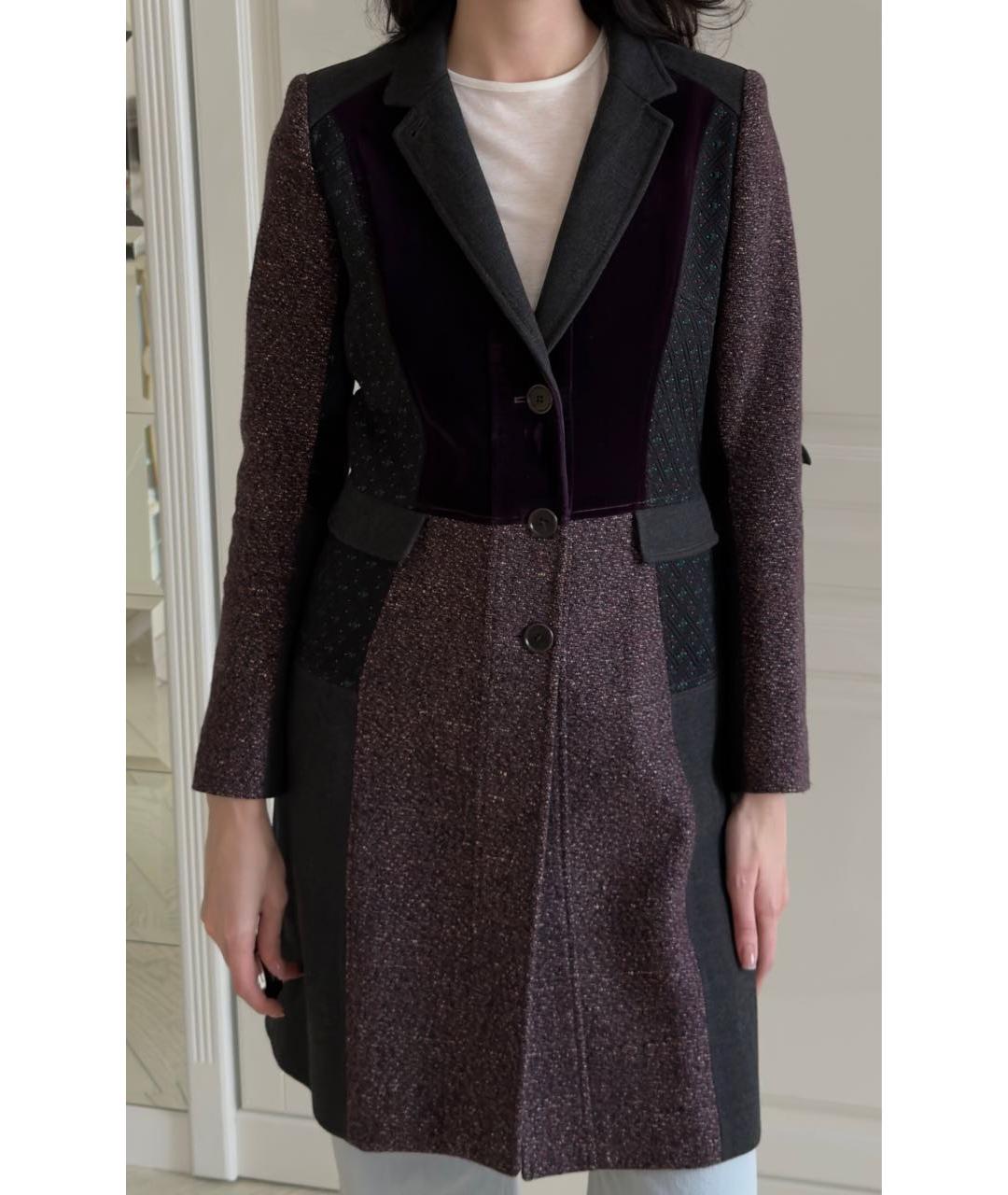 ETRO Фиолетовое шерстяное пальто, фото 7