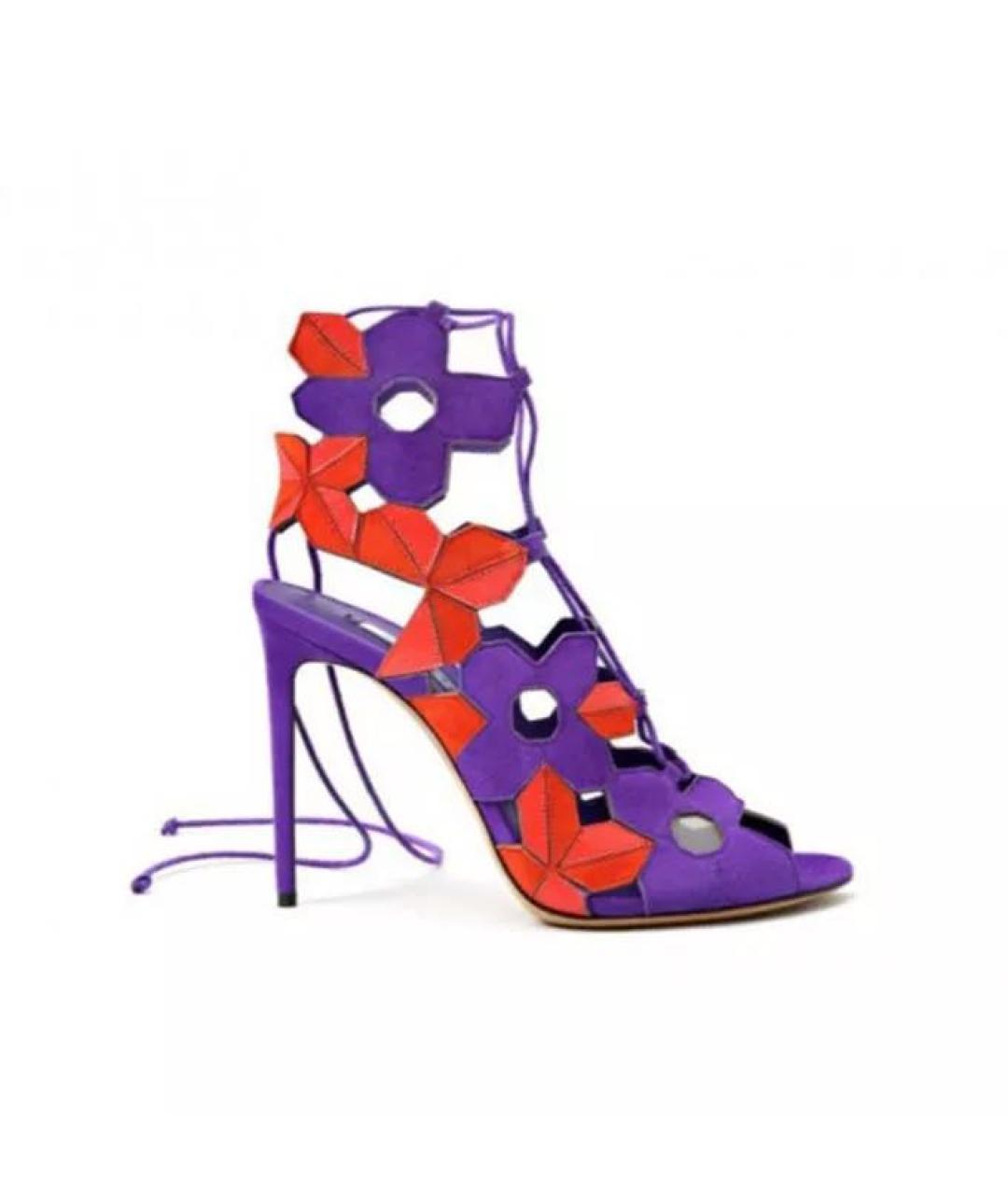 CASADEI Мульти замшевые босоножки, фото 4