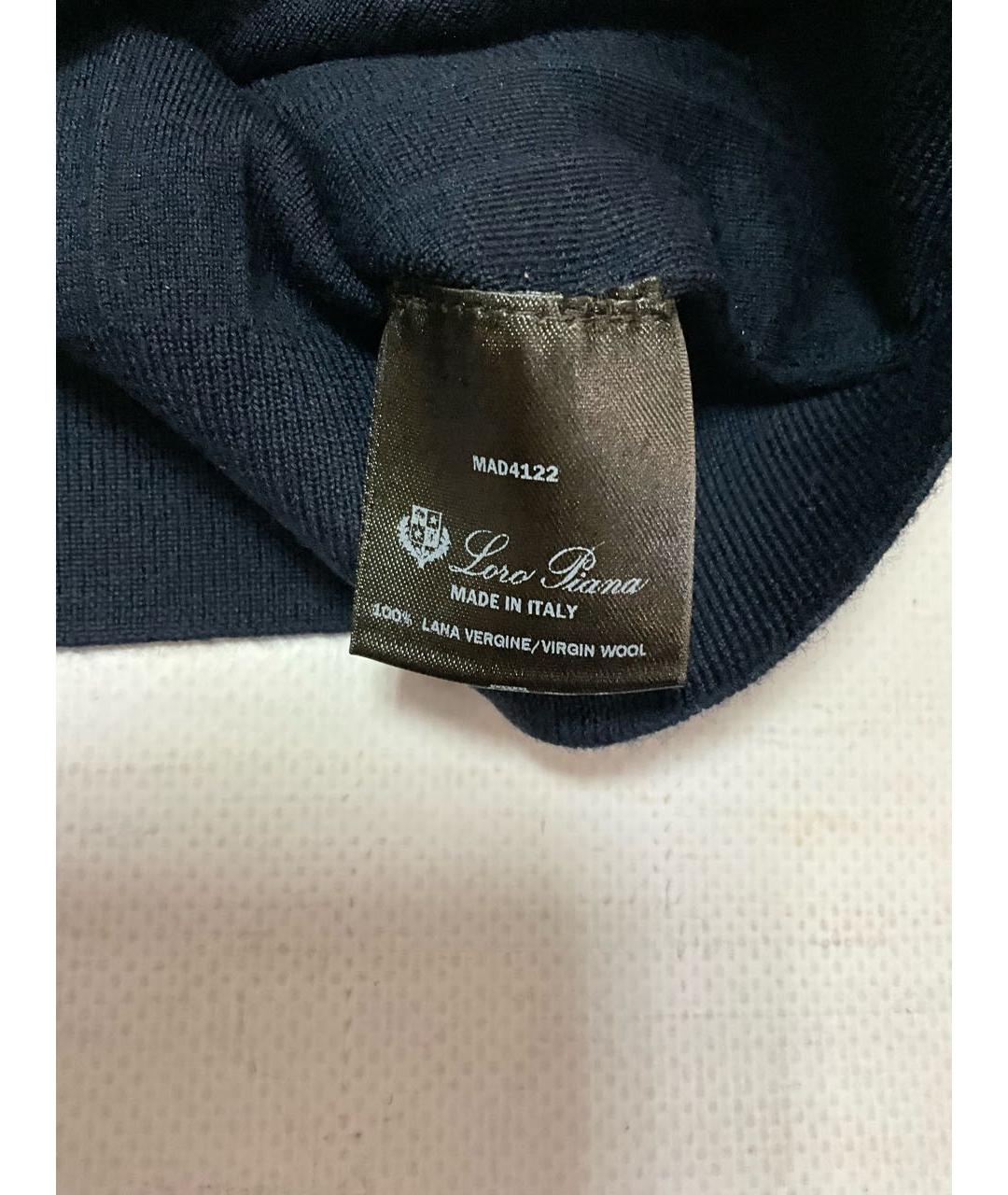 LORO PIANA Синий шерстяной джемпер / свитер, фото 4