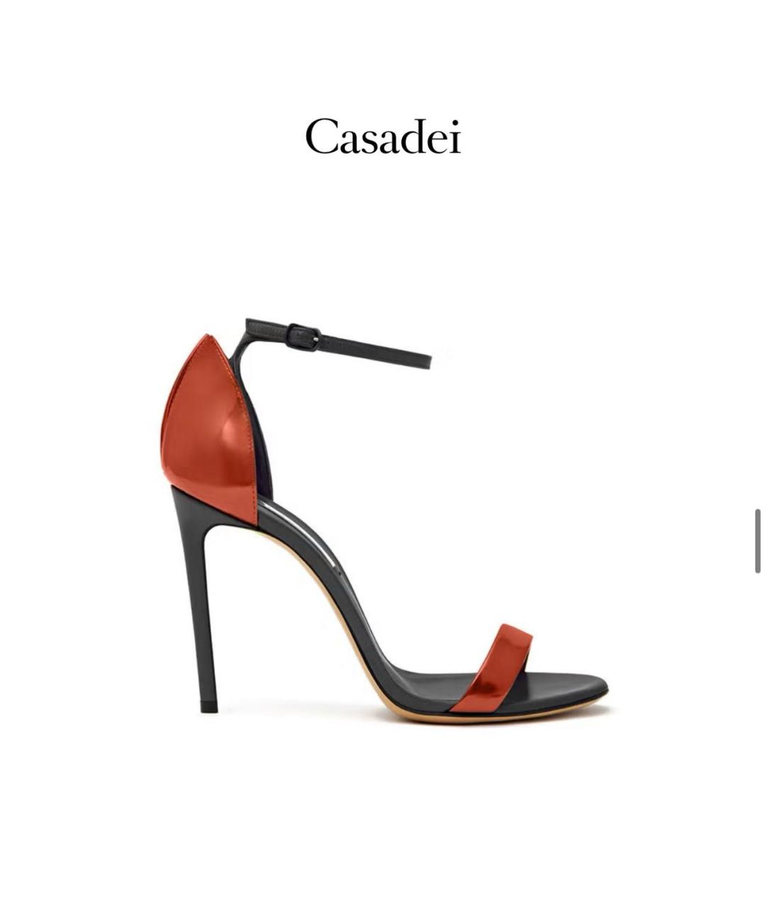 CASADEI Мульти кожаные босоножки, фото 6