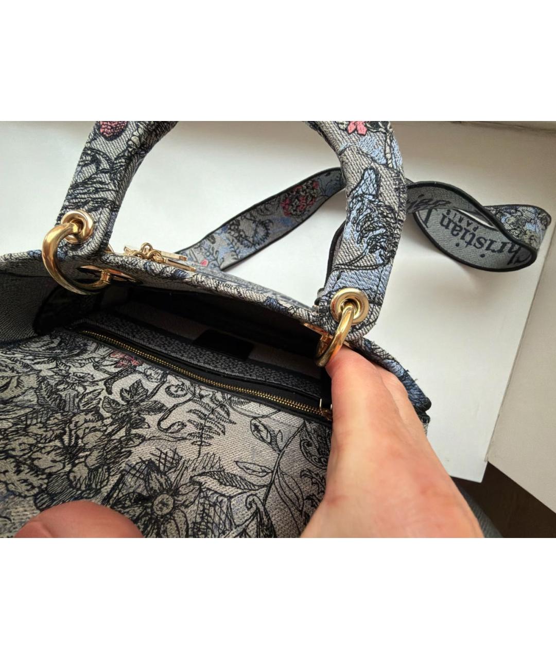 CHRISTIAN DIOR Синяя сумка с короткими ручками, фото 4