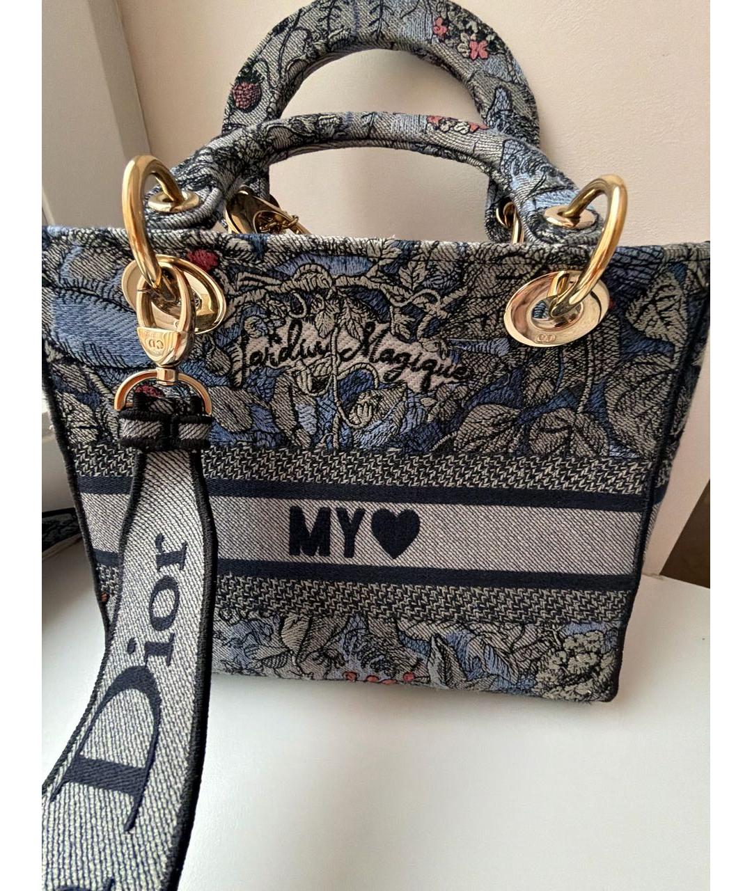 CHRISTIAN DIOR Синяя сумка с короткими ручками, фото 3