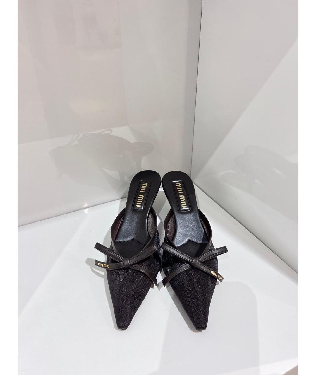 MIU MIU Коричневые мюли, фото 2
