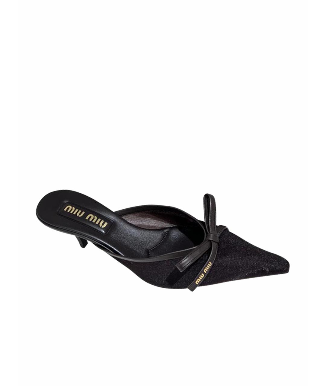 MIU MIU Коричневые мюли, фото 3