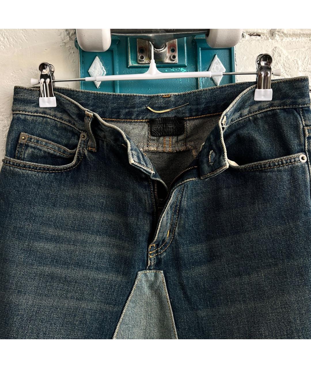 SAINT LAURENT Синяя деним юбка макси, фото 3