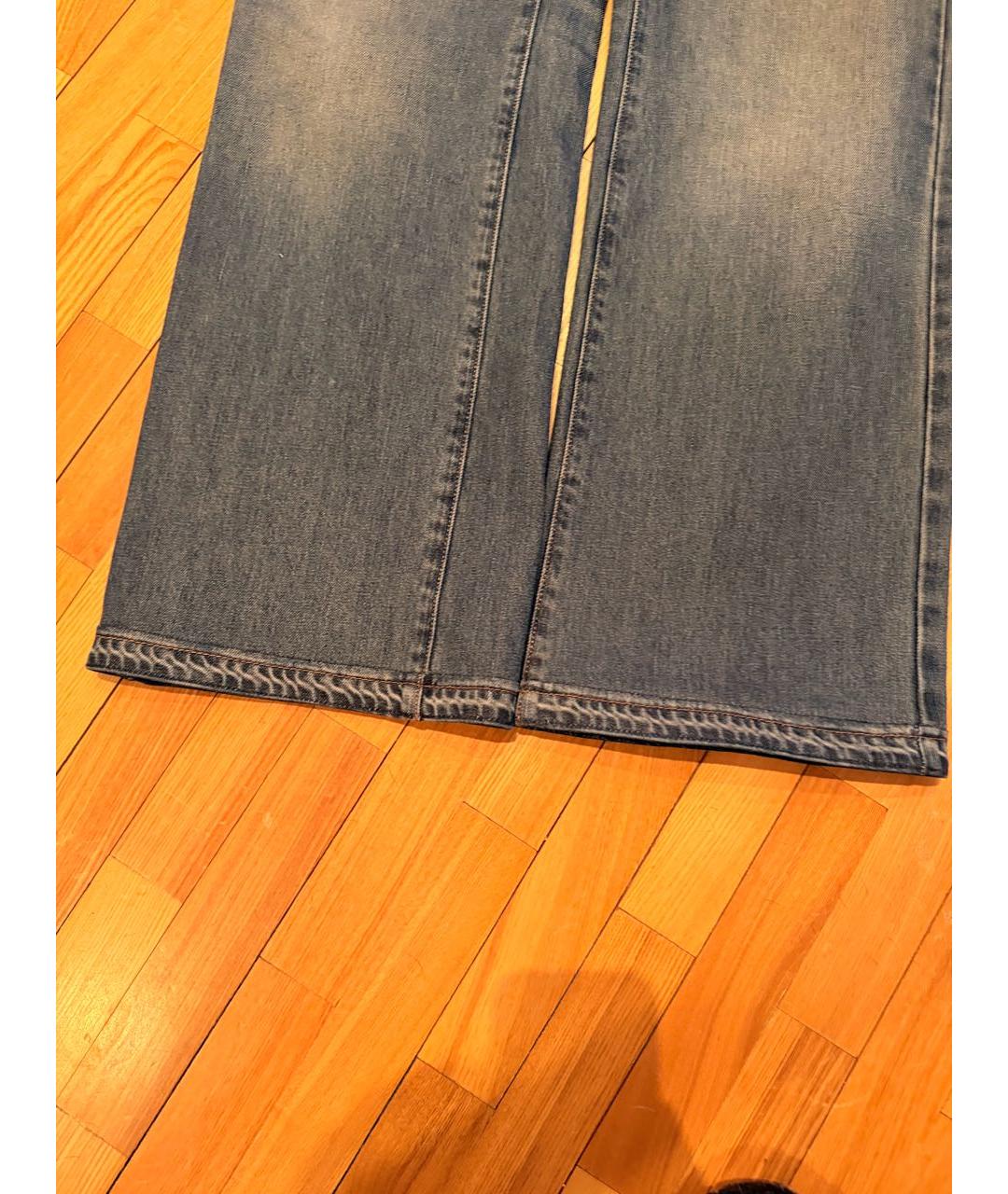 GUCCI Синие хлопковые прямые джинсы, фото 7