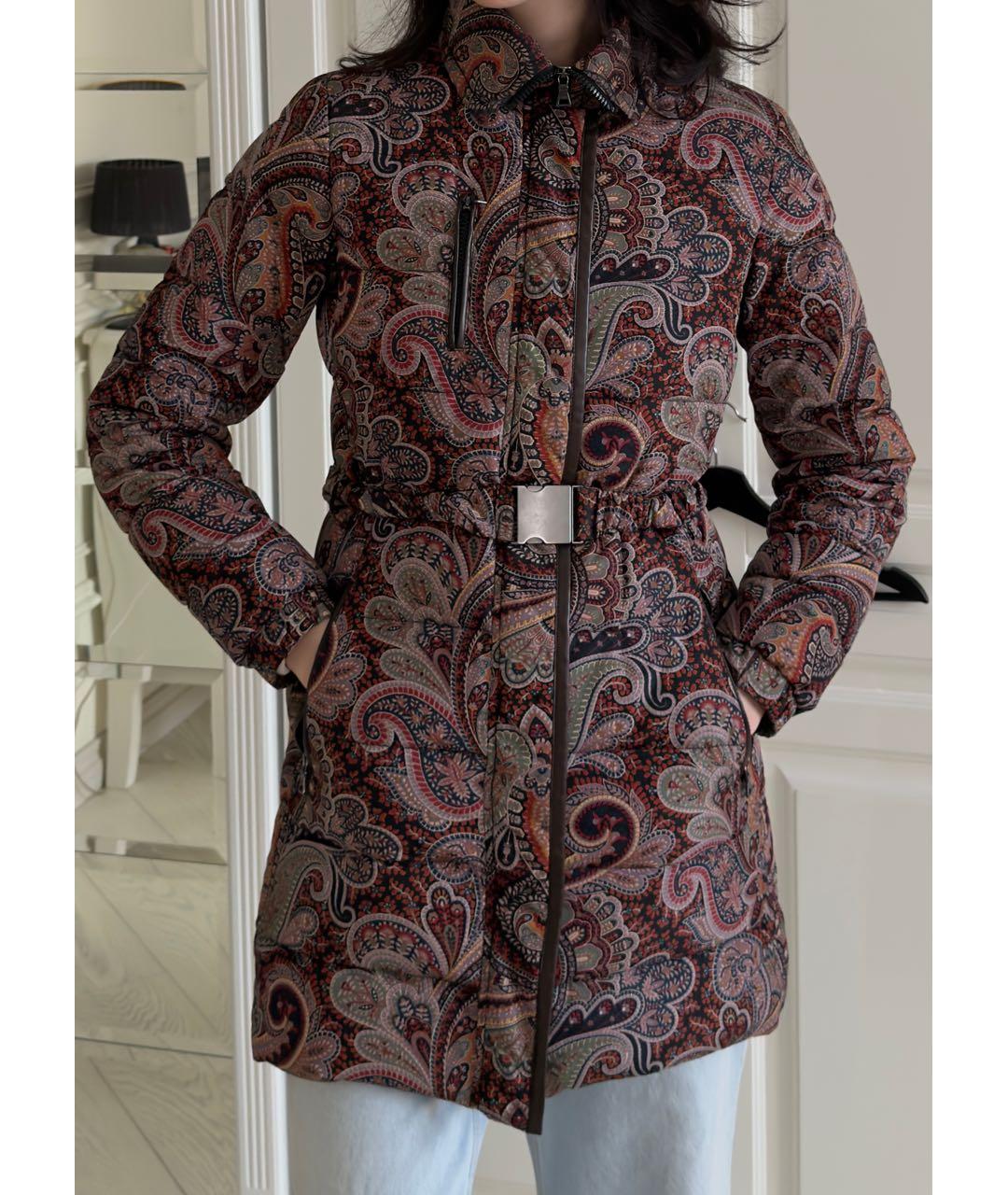 ETRO Бордовый полиэстеровый пуховик, фото 7