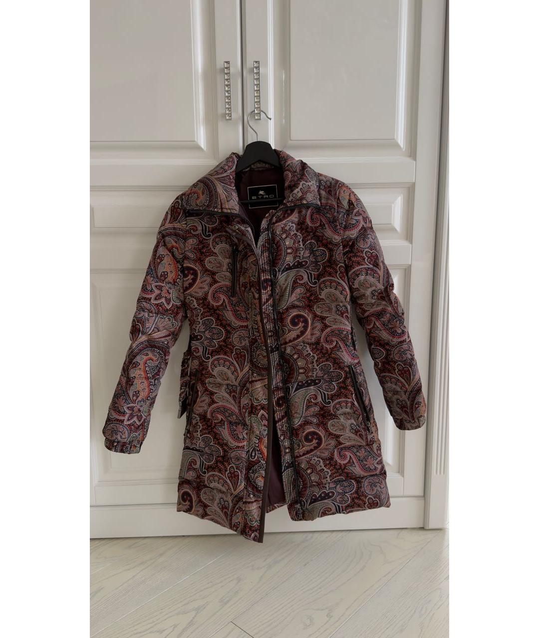 ETRO Бордовый полиэстеровый пуховик, фото 5