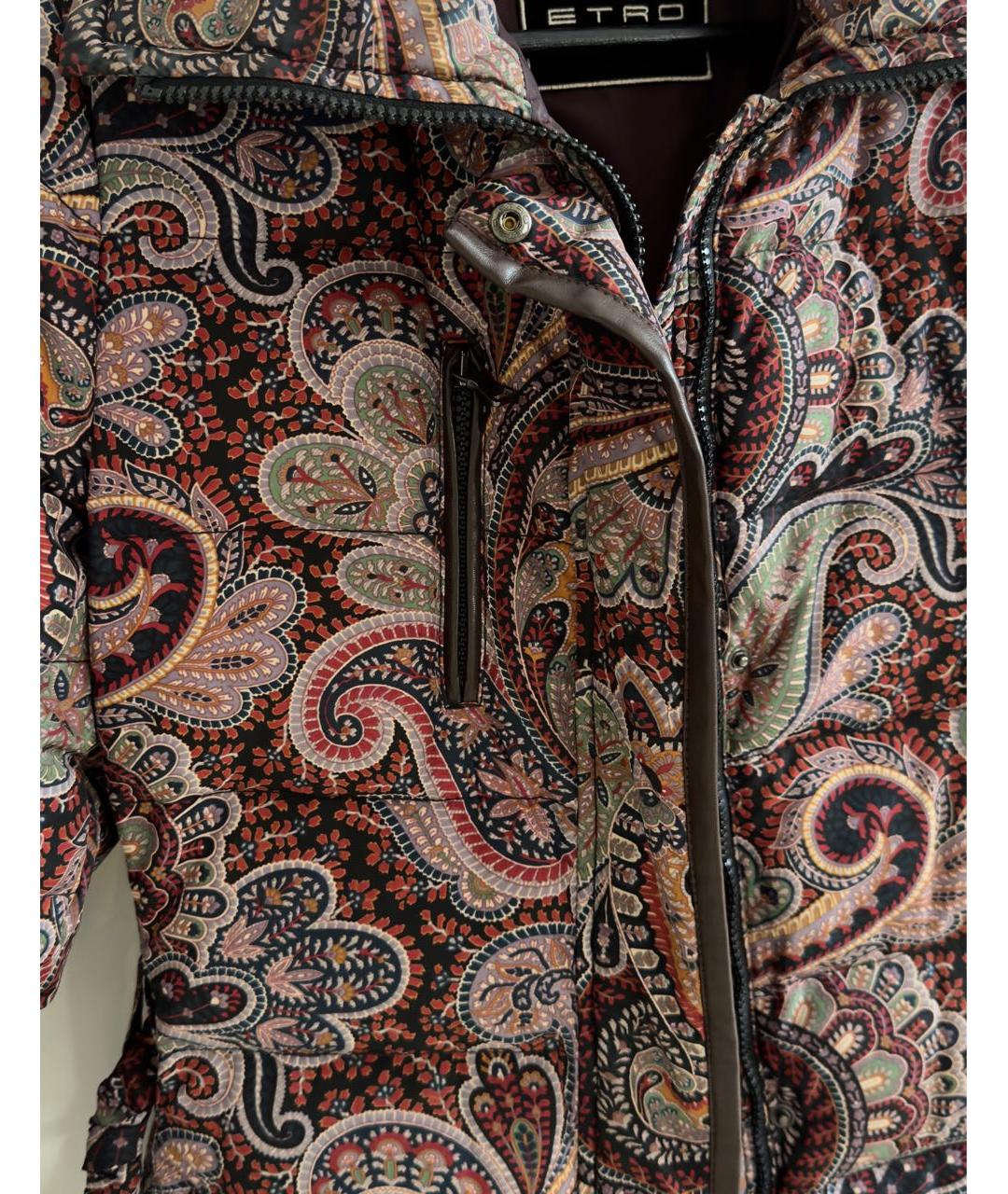 ETRO Бордовый полиэстеровый пуховик, фото 4