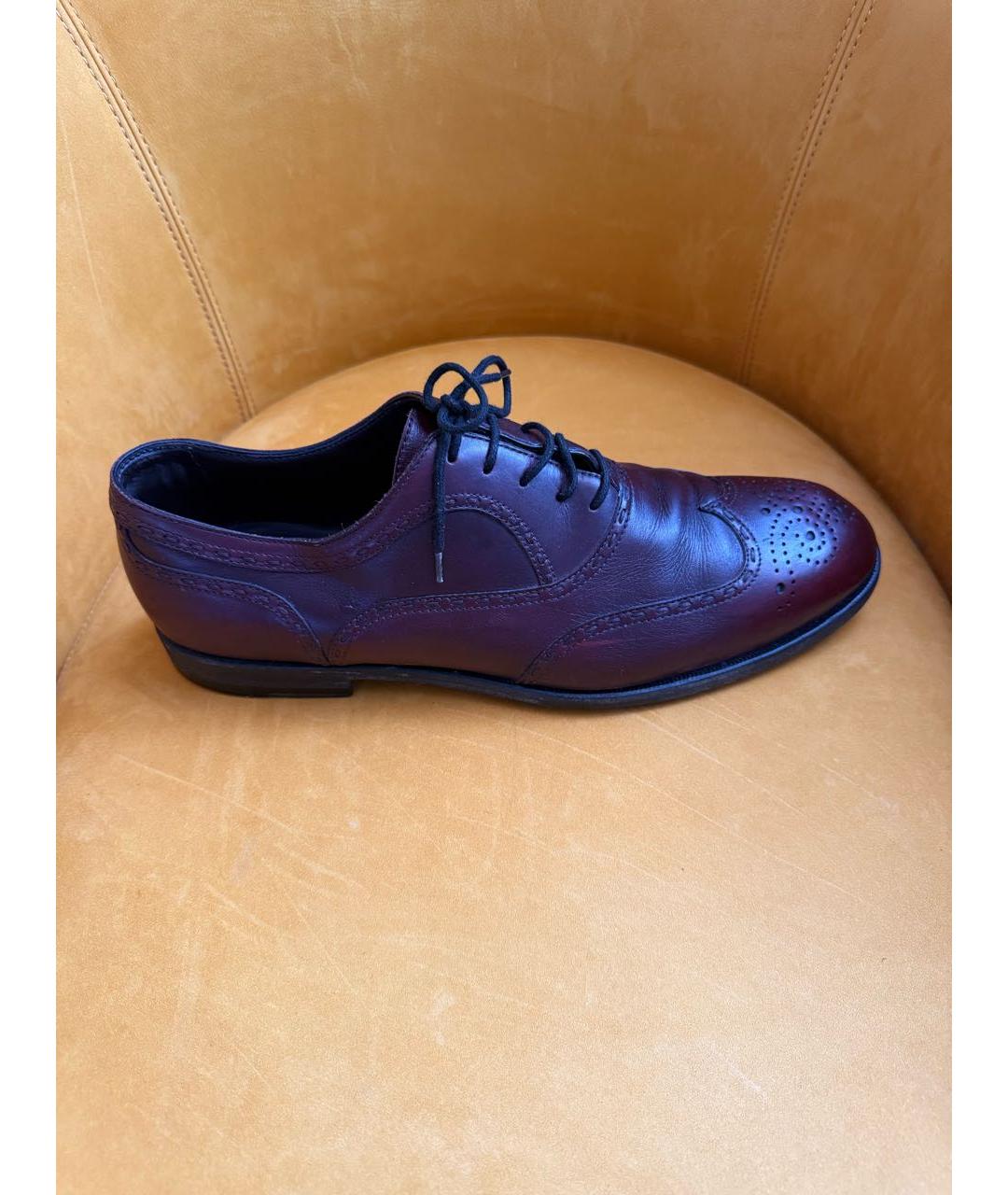 BOTTEGA VENETA Коричневые кожаные туфли, фото 5