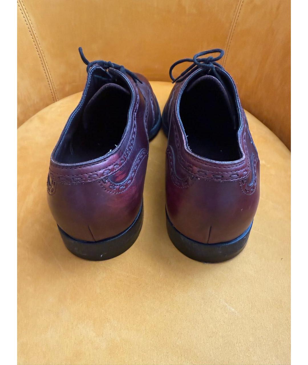 BOTTEGA VENETA Коричневые кожаные туфли, фото 4