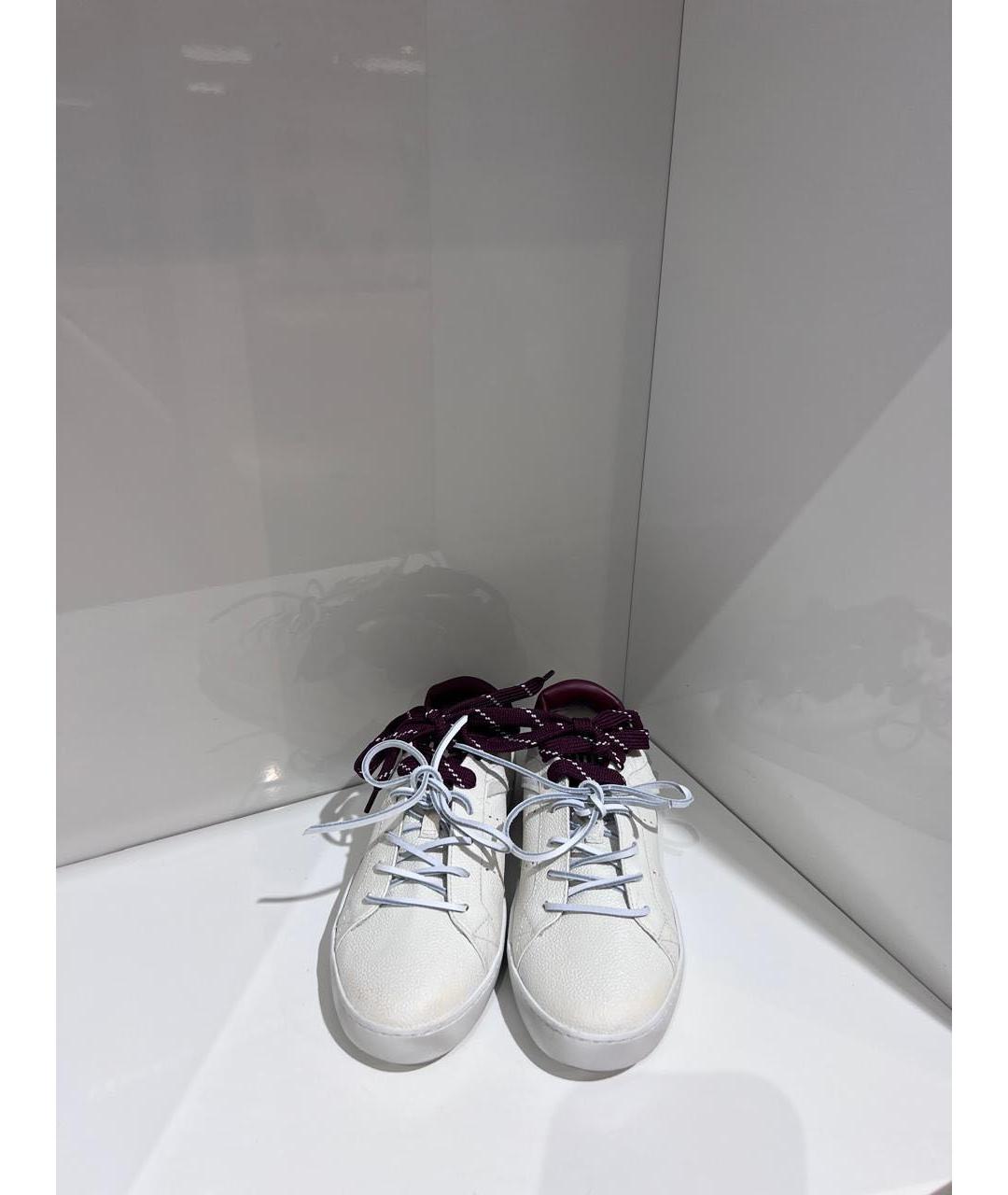 MIU MIU Белые кожаные кеды, фото 2