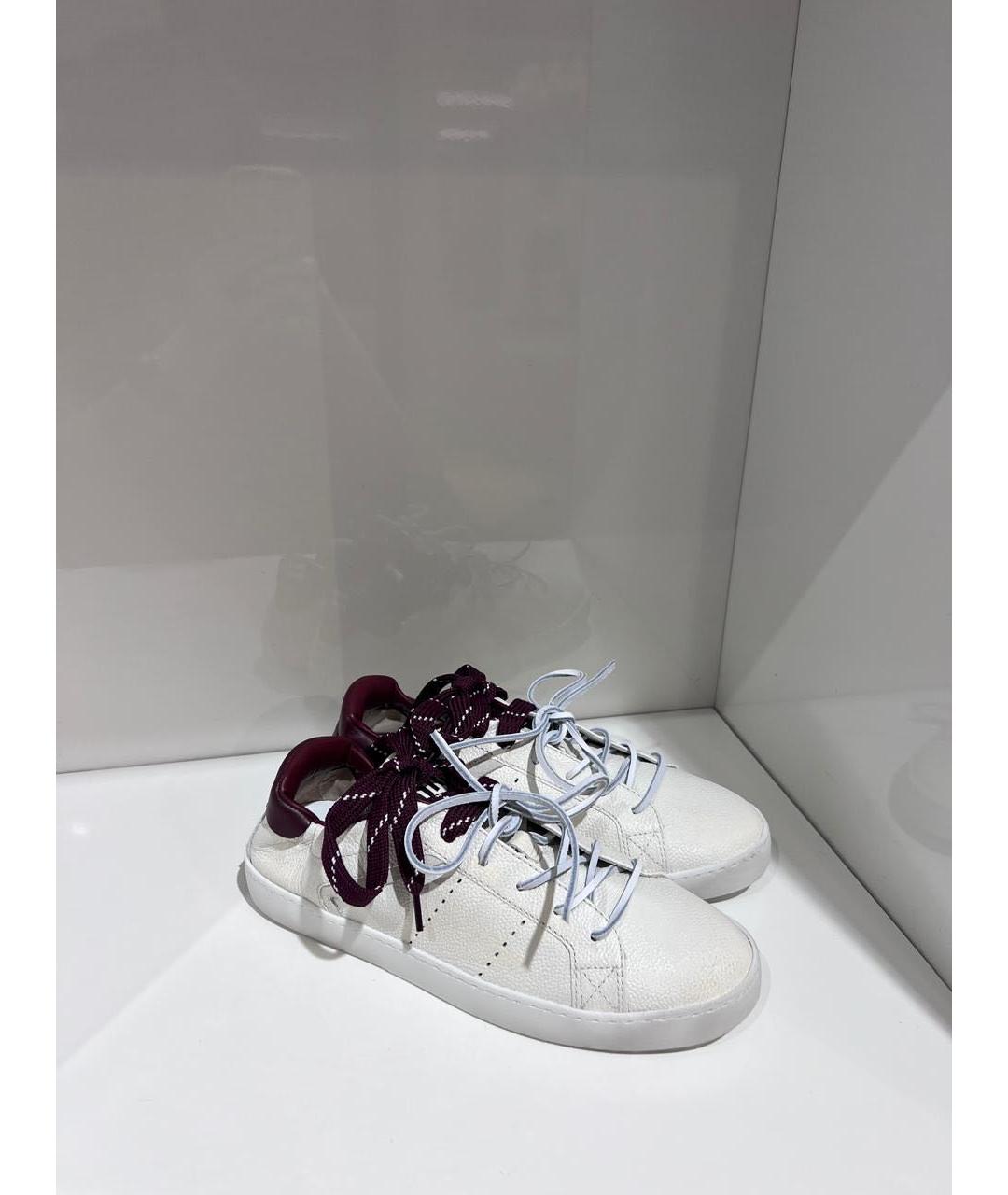 MIU MIU Белые кожаные кеды, фото 3