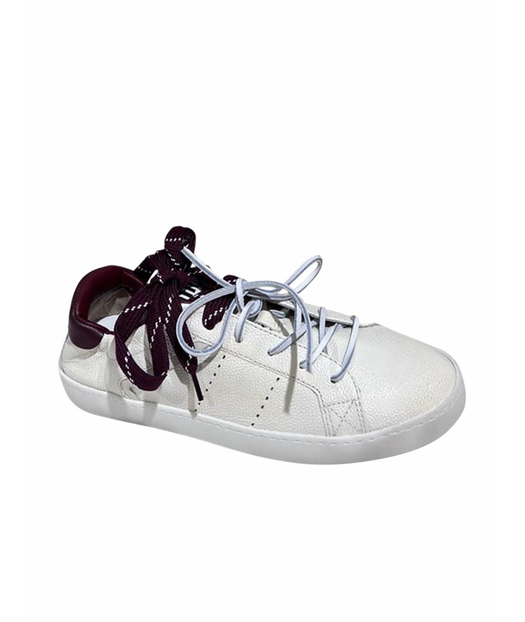 MIU MIU Белые кожаные кеды, фото 1