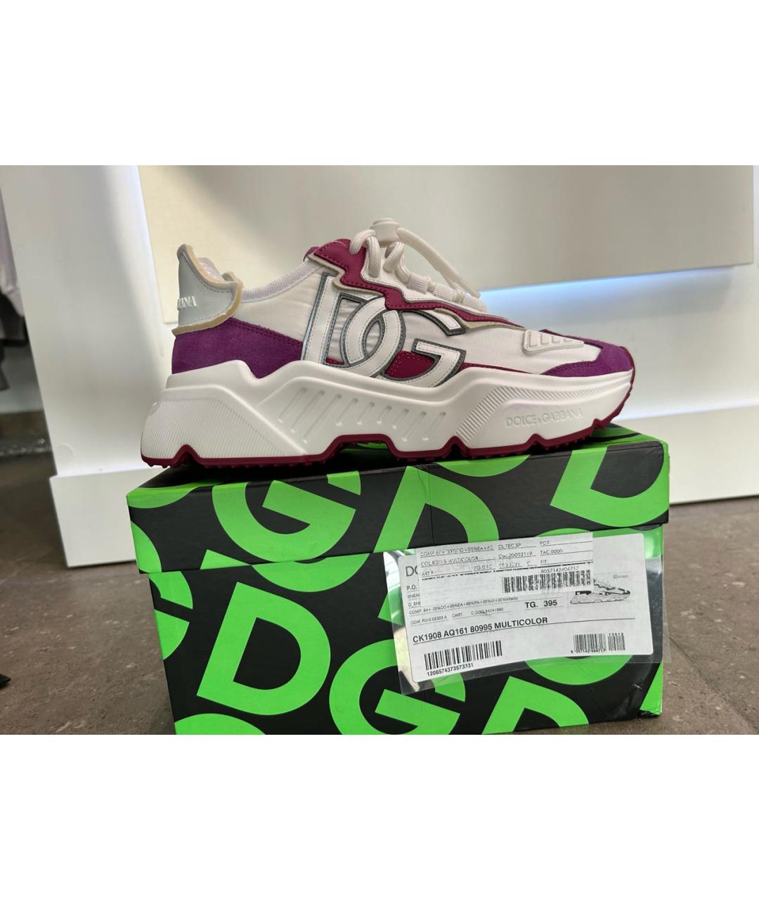 DOLCE&GABBANA Мульти текстильные кроссовки, фото 5