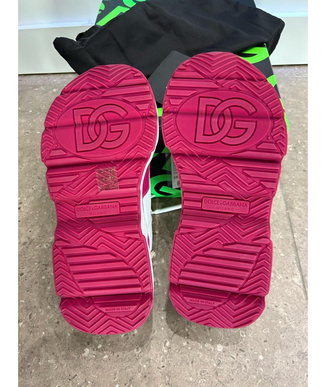 DOLCE&GABBANA Мульти текстильные кроссовки, фото 7