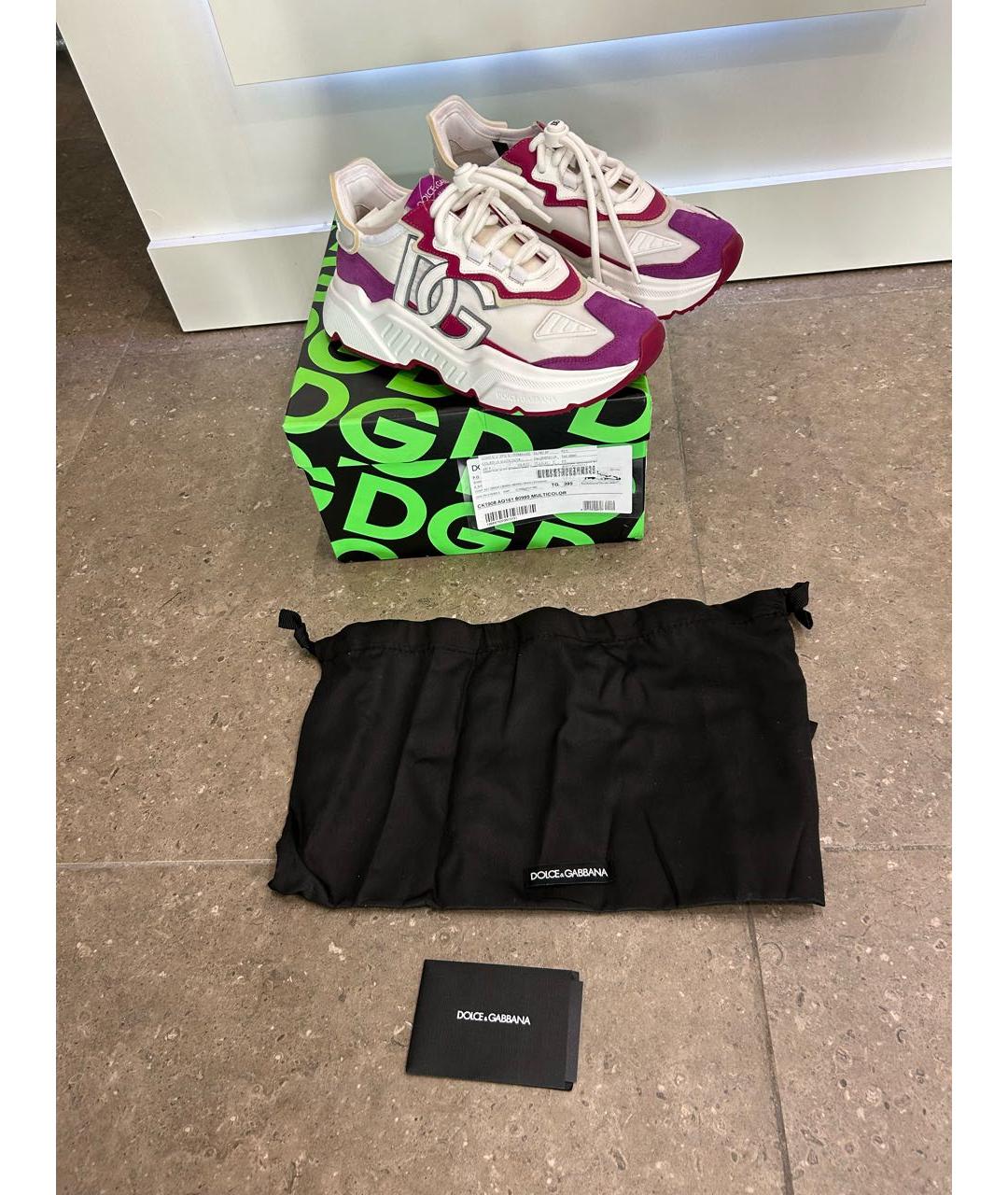 DOLCE&GABBANA Мульти текстильные кроссовки, фото 6