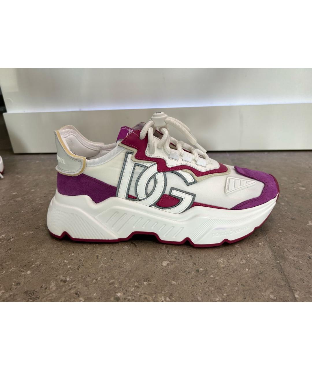 DOLCE&GABBANA Мульти текстильные кроссовки, фото 9