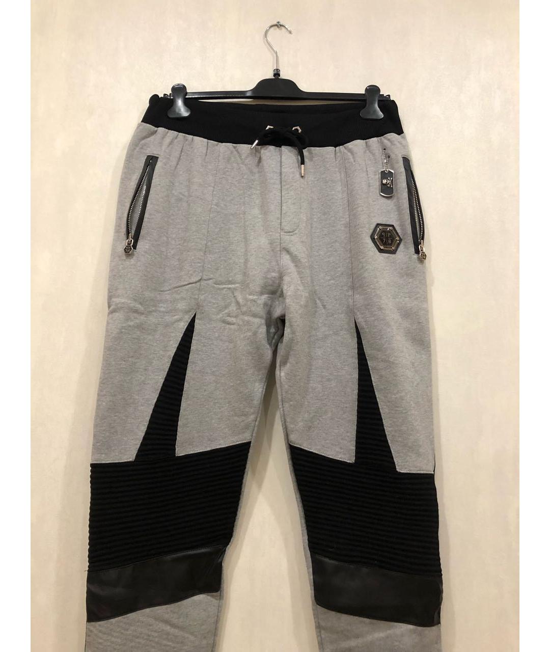 PHILIPP PLEIN Мульти хлопковые повседневные брюки, фото 2