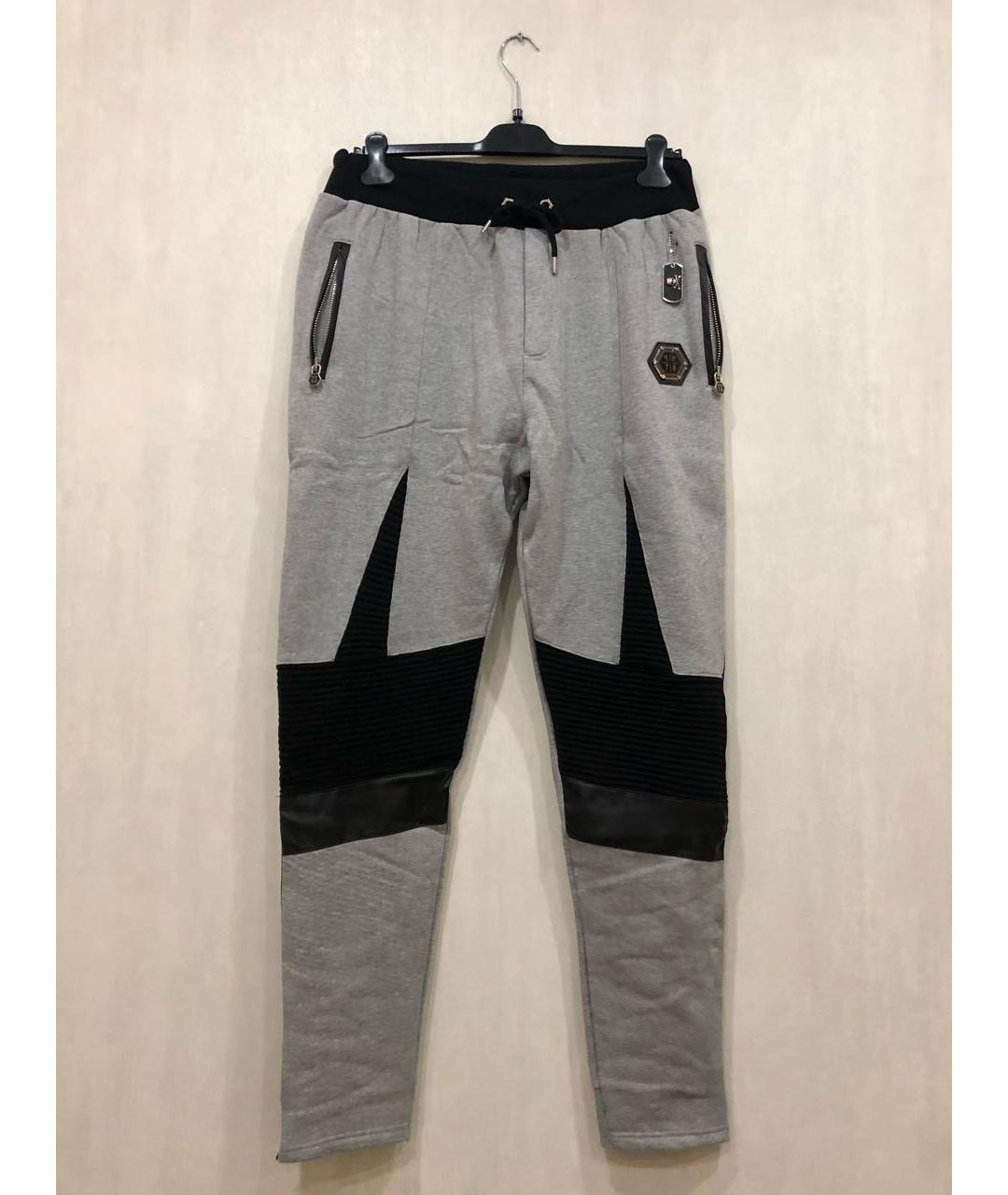 PHILIPP PLEIN Мульти хлопковые повседневные брюки, фото 9