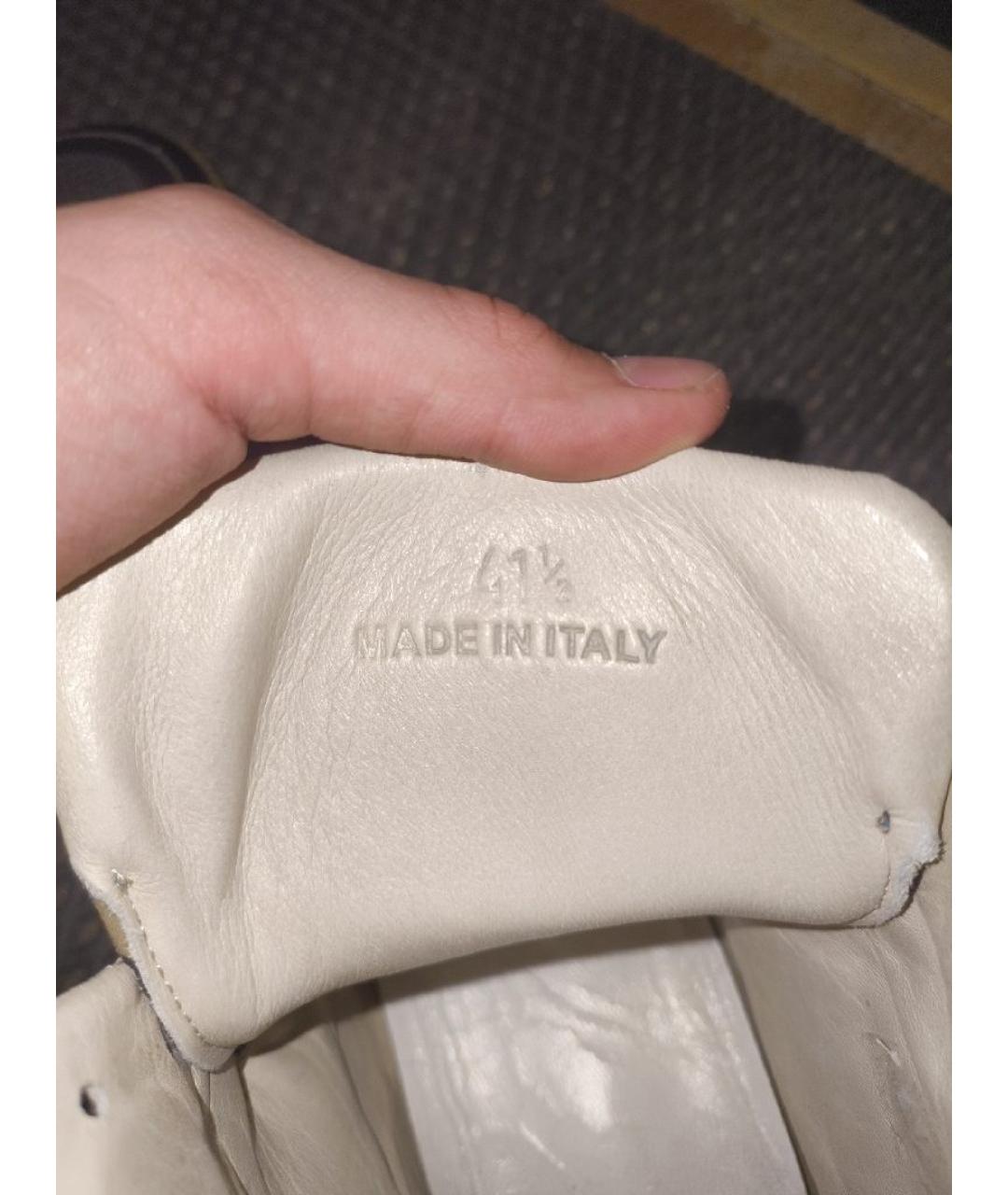 MAISON MARGIELA Черные кожаные высокие кроссовки / кеды, фото 3