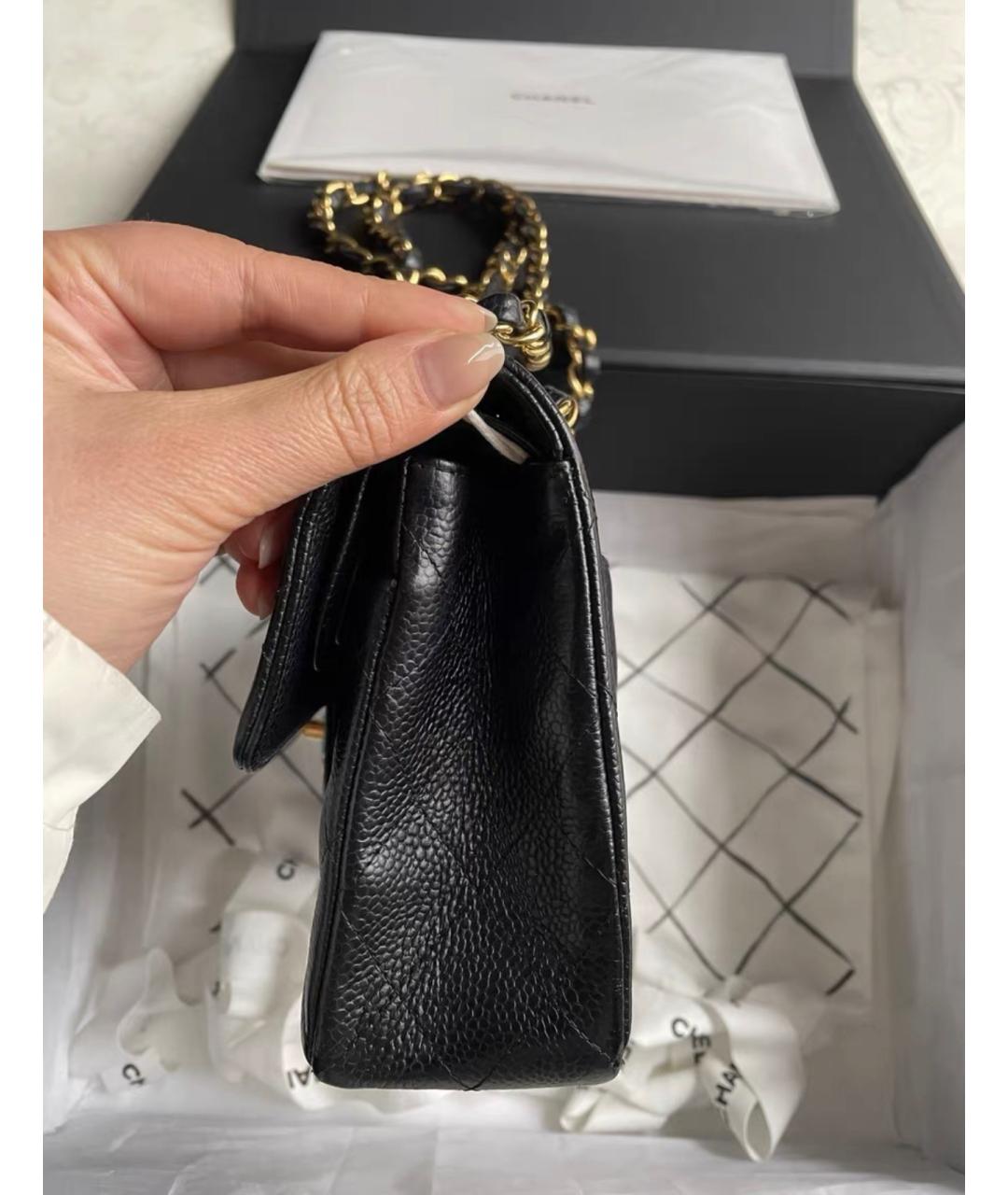 CHANEL Черная кожаная сумка через плечо, фото 5