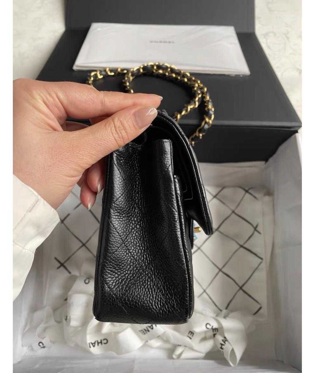 CHANEL Черная кожаная сумка через плечо, фото 6