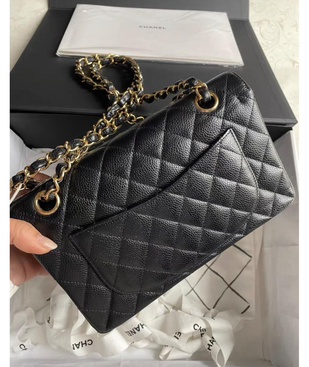 CHANEL Черная кожаная сумка через плечо, фото 4