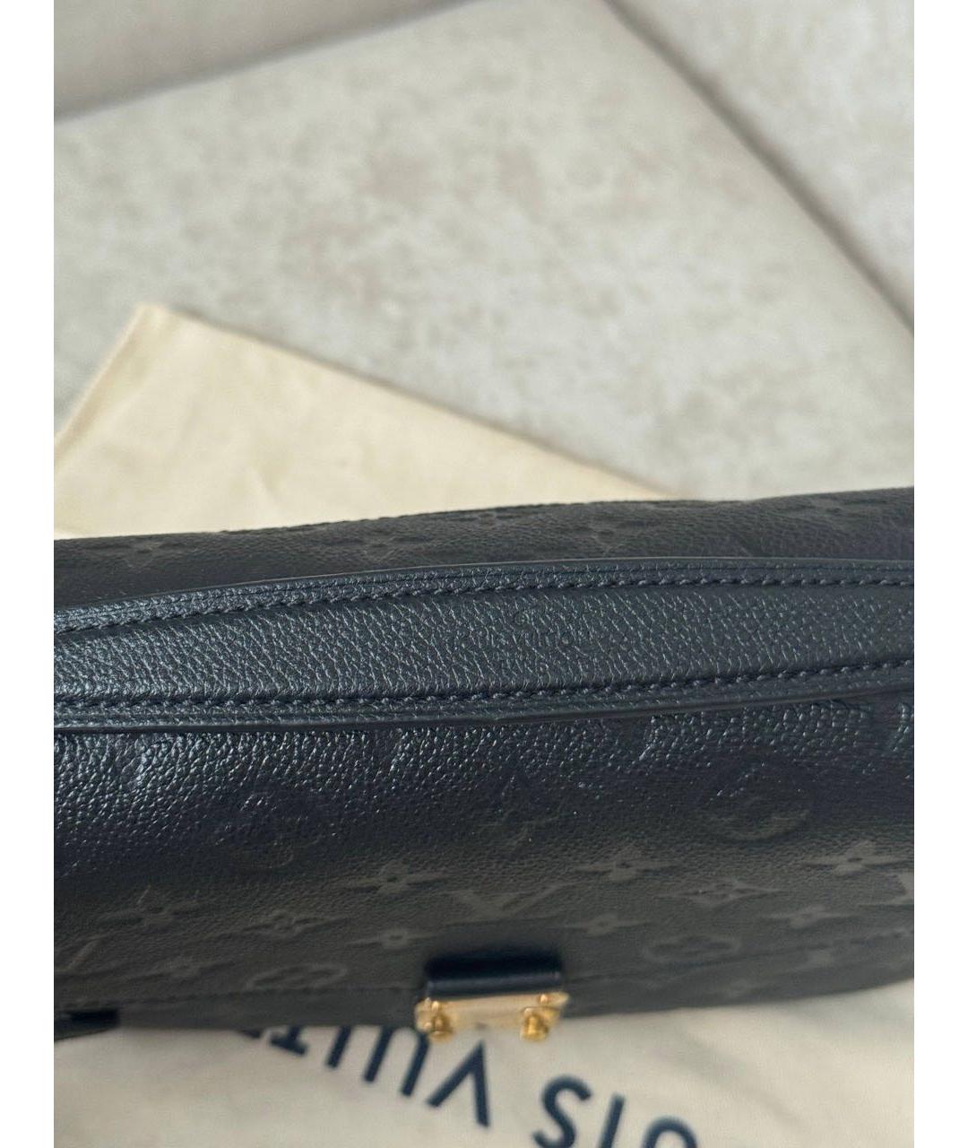 LOUIS VUITTON Черная кожаная сумка через плечо, фото 7