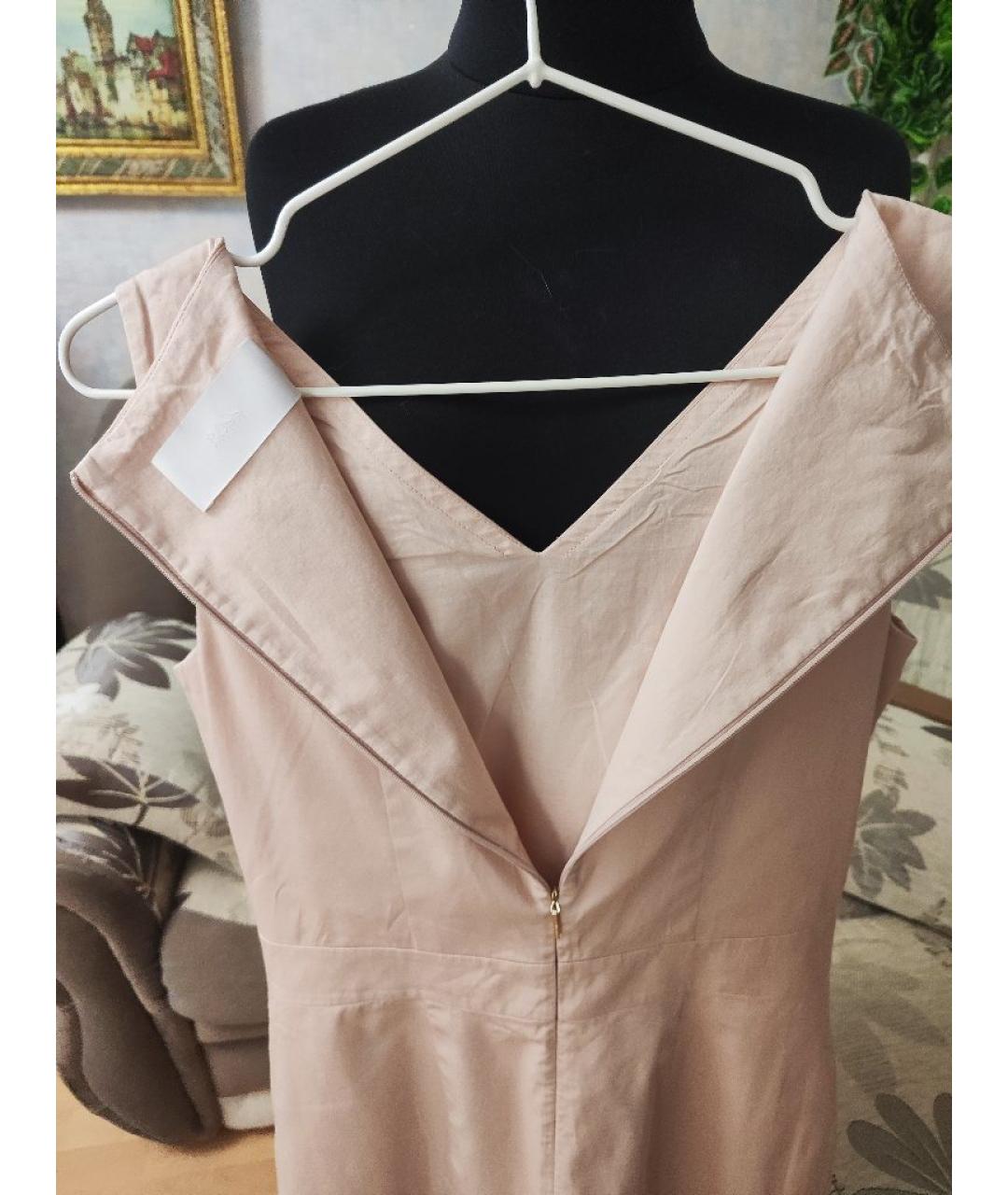 HUGO BOSS Розовое хлопковое повседневное платье, фото 3