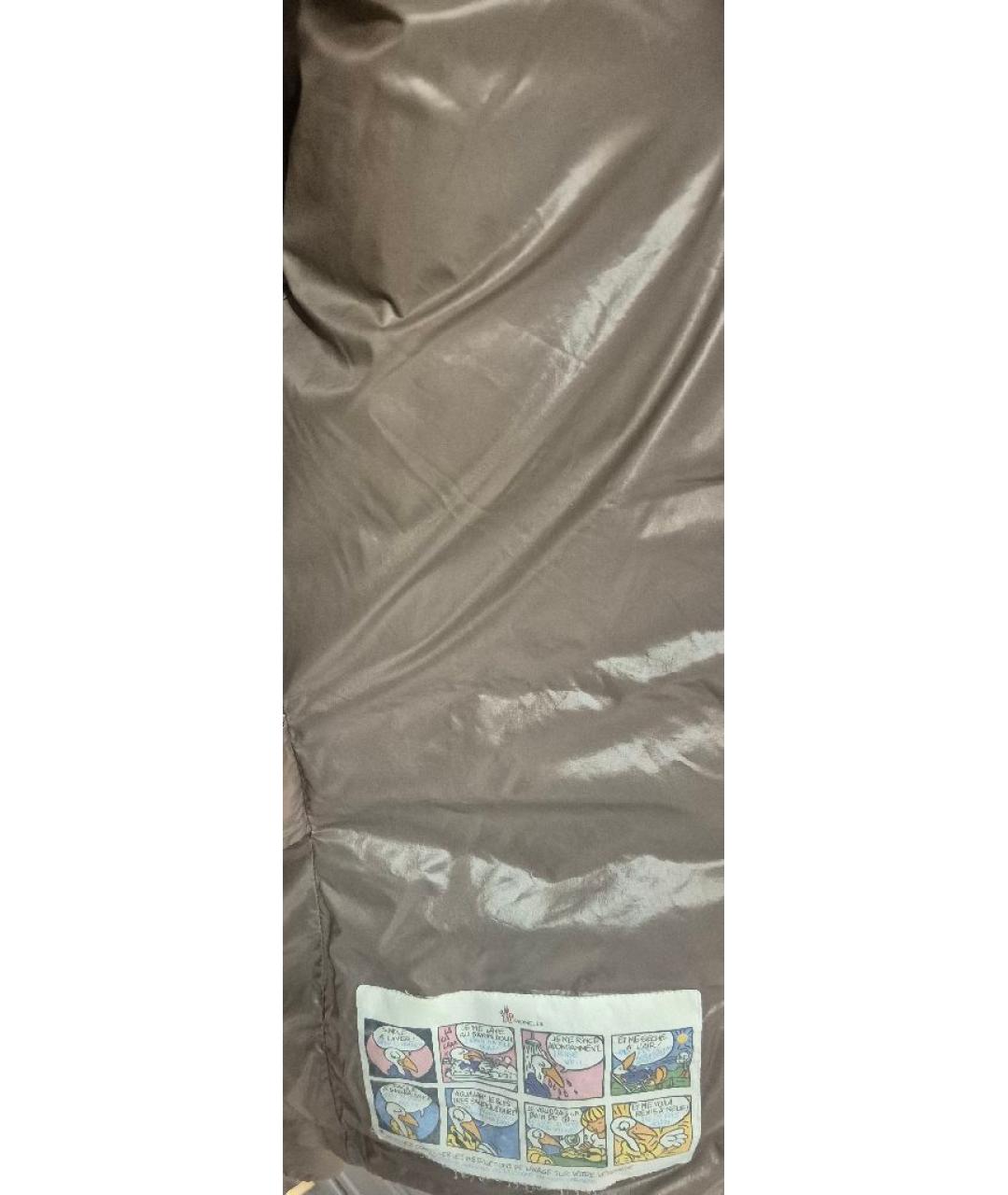 MONCLER Бежевая полиамидовая куртка, фото 5