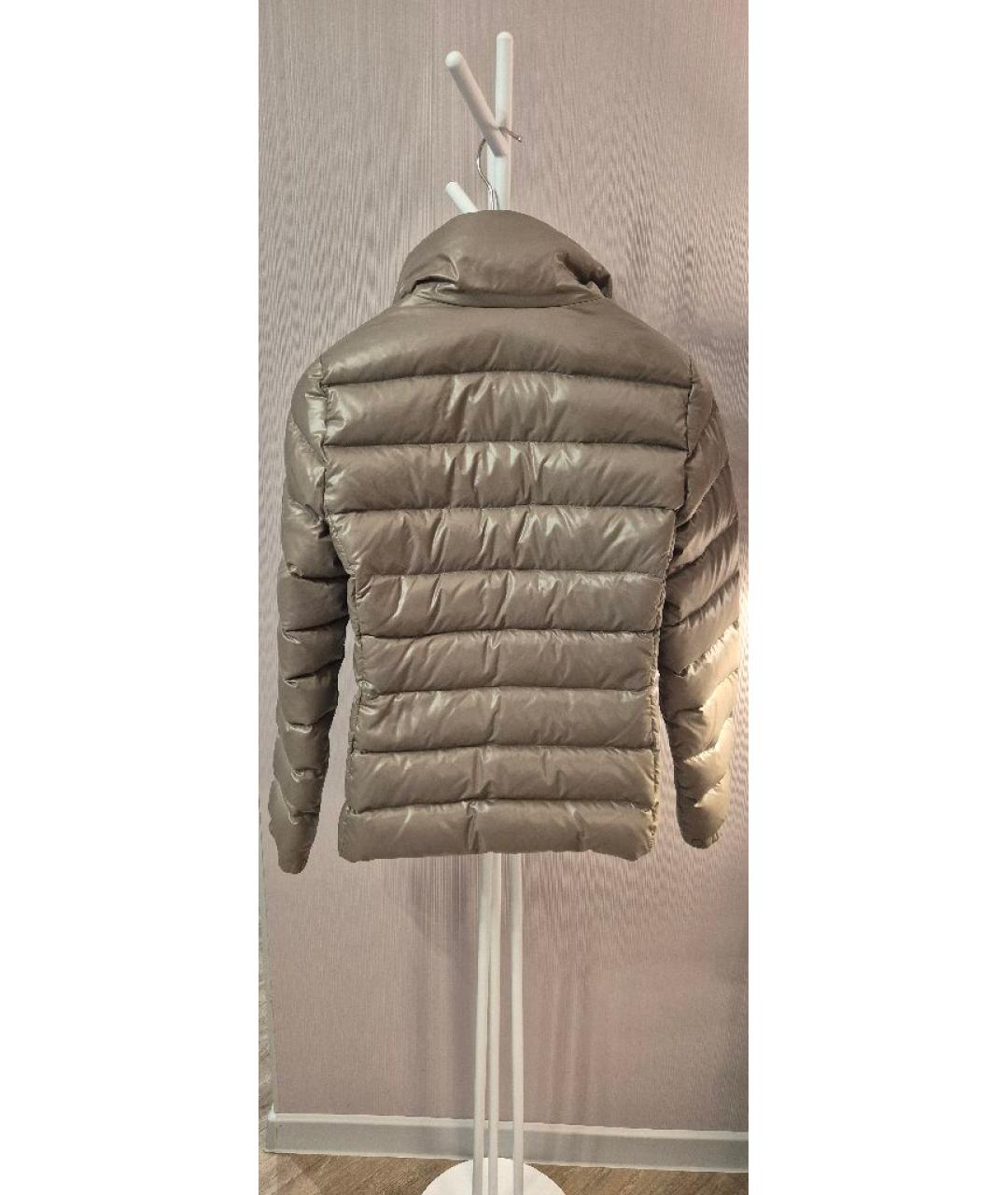 MONCLER Бежевая полиамидовая куртка, фото 2