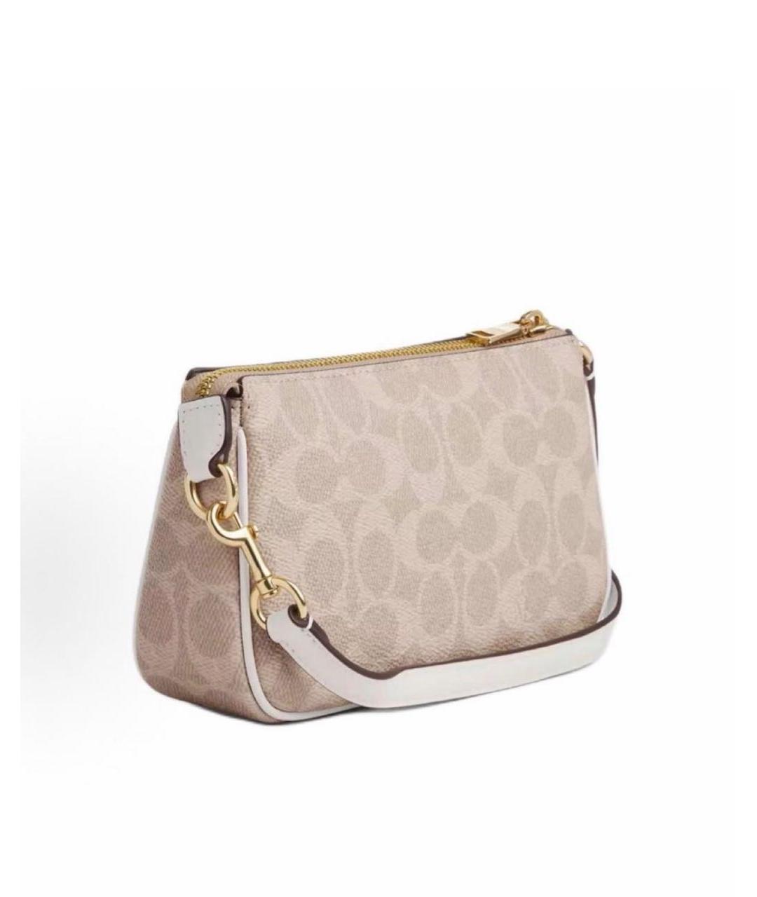 COACH Бежевая сумка с короткими ручками, фото 2