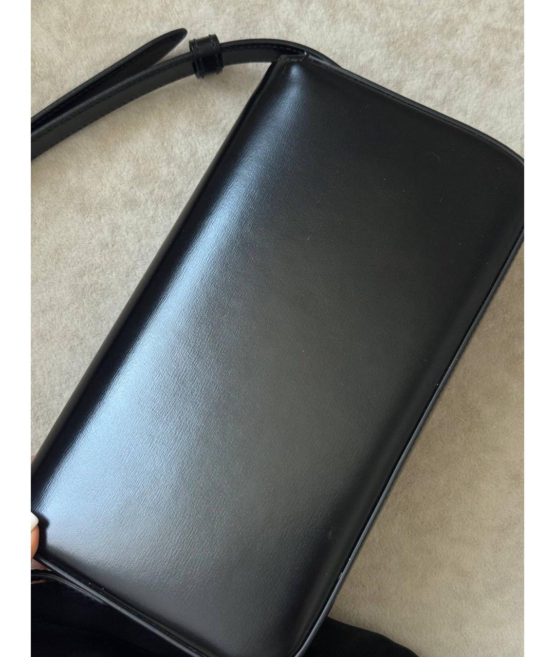 CELINE Черная кожаная сумка через плечо, фото 3