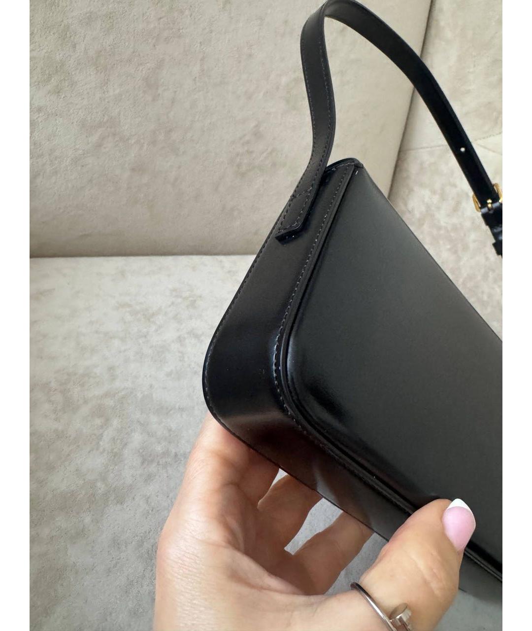 CELINE Черная кожаная сумка через плечо, фото 7