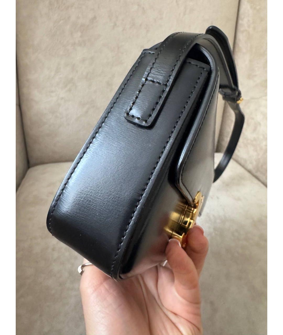 CELINE Черная кожаная сумка через плечо, фото 8