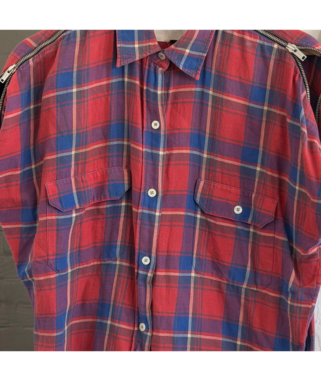 R13 Красная хлопковая рубашка, фото 4