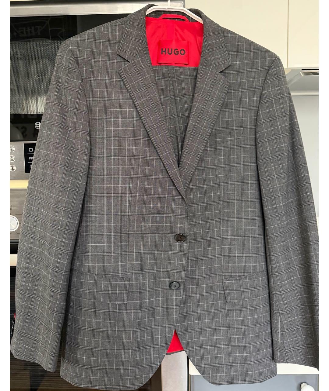 HUGO Серый повседневный костюм, фото 8